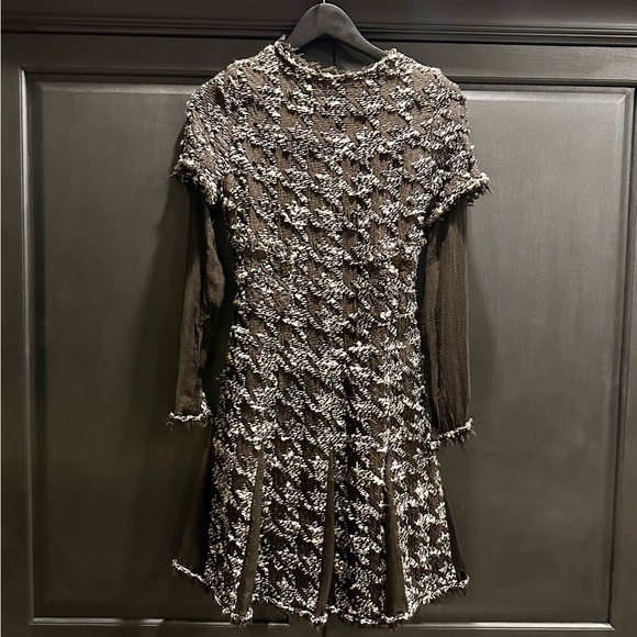 CHANEL Dresses & Skirts - Chanel Tweed Houndstooth Dress